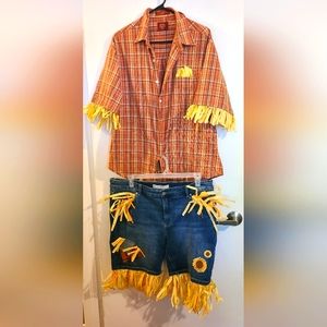 Homemade scarecrow costume